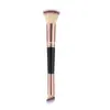 Traje de brochas de maquillaje multifuncional de doble cabeza directo de fábrica, brocha para polvos, brocha para colorete, brocha para contorno, juego de 3 brochas de maquillaje, brocha