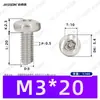 Tornillo Antirrobo de Acero Inoxidable 304 con Cabeza Redonda de Columna y Cabeza Pan con Núcleo M2/M3/M4/M8