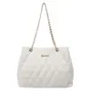 Otoño 2025 Nueva Tendencia de Moda Bolso Tote Simple de Color Sólido Bolso de Hombro Cruzado Bordado Acolchado Texturizado para Viajes