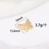 Base de Pingente DIY Hexagonal com Asa de Libélula Letra D Banhada a Ouro 14K Micro-Incrustada Zircônia Sintética