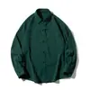 Camisa de gofres para hombre talla grande Otoño 2023 manga larga estilo retro americano moda comercio exterior alta calidad multicolor