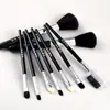Diário de Maquiagem Vermelho Conjunto de 5 Pincéis de Maquiagem Portátil com Pincel para Blush Base Pincel para Lábios Pincel para Sobrancelhas Ferramentas de Beleza