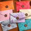 Sobre con diseño de mármol, colorido, sencillo, papel de carta vintage estilo occidental, sello de cera, juego de sobre y papel de carta
