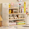 Estante de mesa, prateleira de armazenamento de mesa de estudo multicamadas, porta-livros e livros ilustrados infantis de grande capacidade