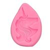Molde de Silicona de Unicornio de Chocolate de Azúcar Flip DIY Decoración de Pastel Cabeza de Caballo Colgante de Yeso para Aromaterapia