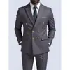 Exportación Transfronteriza Talla Europea de Amazon para Hombre Traje Casual de Doble Botonadura Chaqueta de Traje Formal de Negocios para Hombre