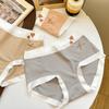 Globo de amor con lazo piel suave y pegajosa amigable con la piel sin costuras algodón ropa interior para mujer seda de morera entrepierna antibacteriana calzones para niñas