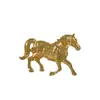 Broche de Cavalo do Zodíaco para Mulheres, Alto Padrão, Luxo Acessível, Lapela de Roupa de Nicho, Fivela de Cinto Anti-Exposição, Broche, Corsage de Joia