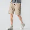 Calça esportiva casual de cor sólida, estilo verão moderno e soltinho, shorts de cinco pontos estilosos, shorts casuais estilo workwear de Hong Kong