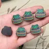 Nuevo Madera de Ébano y Melocotón Pintada Marca Hazte Rico Hamburguesa DIY Dibujos Animados Juguete Accesorios Pulsera Collar Joyería Accesorios