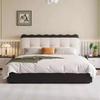 Cama de Cuero Genuino Estilo Francés para Dormitorio Principal 1.8m Cama Tapizada Elegante de Alta Gama con Almacenamiento de Cajones Multifuncional Cama Grande