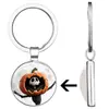 Regalo para Fiesta de Halloween Llavero de Aleación Jack el Rey Calabaza de Pesadilla Antes de Navidad Colgante para Mochila Bajo la Luz de la Luna