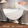Mesa de comedor plegable para uso doméstico en la sala de estar, mesa redonda grande para espacios pequeños, mesa de comedor redonda móvil multifuncional, mesa de comedor creativa