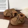 Botas de Nieve de Terciopelo Plus para Mujer Zapatos Cálidos de Algodón para Mujer 2026 Nuevo Estilo de Otoño Impermeables Suela Gruesa Zapatos tipo Pan Zapatos Bajos Modernos