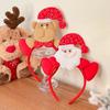 Adornos navideños Diadema navideña de felpa Adorable cabeza de alce navideño Cueva Adorable diadema con corazón de niña Accesorios para el cabello festivos
