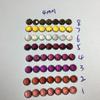 Cristal de feldspato amarelo natural cristal de chá granada de magnésio e alumínio granada laranja romã roxa redonda 4mm corte rosa