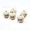 Cuentas de Madera Impresas de 30 mm, Cuentas de Madera con Cara Sonriente, Cabezas de Muñeca con Cuentas para Niños Accesorios DIY, Cuentas de Madera con Cara Sonriente de Payaso