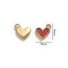 Acero Inoxidable Goteo de Aceite Pequeño Colgante de Amor DIY Colgante Pequeño para Teléfono Móvil Accesorios de Joyería Pulsera de Corazón de Melocotón Colgante para Pendientes Lote