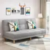 Sofá cama moderno en forma de L para apartamento pequeño, sofá largo de doble uso integrado, en stock, cama plegable doble