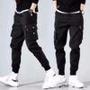 Pantalones casuales de trabajo multibolsillos para hombre, de primavera y verano, de marca de moda, para adolescentes, pantalones holgados y recortados de talla grande que combinan con todo.