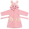 Roupão de Banho Absorvente para Meninas Inverno Fleece de Coral Espessado Novo Estilo Roupão com Capuz para Bebê Menina Roupão de Pijama de Flanela para Meninas