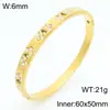 Comercio Exterior Transfronterizo Pulsera de Acero Inoxidable Estilo Europeo y Americano de Moda de Alta Gama con Diseño de Estrellas para Mujer Brazalete Chapado en Oro de 18K