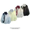 Chaqueta Deportiva para Hombre 2026 con Cuello Alto, Delgada, Contraste de Color, Holgada, Informal, Abrigo Corto, Estilo Básico de Moda Otoñal