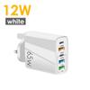 Cargador de teléfono móvil de carga rápida PD65W transfronterizo 5V2.4A regulaciones europeas y americanas PD 3USB adaptador multipuerto cabezal de carga