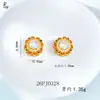 Retenção de cor alta dourado areia, novo estilo de moda coreana, charme vintage, cravação de diamantes coloridos, espaçadores com furo passante DIY para joias artesanais