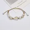 Pulsera de Cerámica Jingdezhen Nueva Pulsera de Cerámica China Joyería Estudiante Estilo Tíbet Cuerda Trenzada a Mano Puesto Regalo para Estudiante