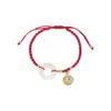 Pulseira de Corda Vermelha com Fivela de Segurança e Caractere de Bênção para Mulheres, Design de Nicho, Presente para Melhor Amiga, Pulseira do Ano Zodiacal, Corda Trançada para Mulheres, Estilo Ins