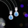 Aretes de Tuerca Simples y Versátiles de Nicho de Lujo Ligero con Perla de Agua Dulce Exquisitos Aretes Colgantes de Lágrima de Zircón con Aguja de Plata S925 para Mujer
