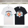 Nuevo Producto de Comercio Exterior: Camiseta de manga corta Casablanca con un cuello redondo único y el logotipo de letra impreso de la Puerta de las Ilusiones