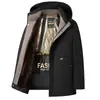 Ropa térmica gruesa de terciopelo negro y dorado para hombres de mediana edad y ancianos Invierno 2023 Chaqueta para papá