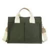 Bolsa de Lona Minimalista Estilo Japonês para Levar na Mão Bolsa Transversal Portátil Casual Moda para Ir ao Trabalho Bolsa Tote Transversal de Ombro