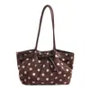 Bolso tote de moda estilo coreano con lazo de lunares para mujer, nuevo modelo otoño 2026, bolso de hombro y axila de gran capacidad para el día a día