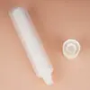 Tubo cosmético de 100 ml con punta fina, doble cámara y tapa de doble rosca para crema suave, crema de manos, limpiador facial, contorno de ojos, material de empaque en tubo
