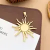 Colgante Transfronterizo Sol Estrella Dos Tonos Microincrustado Zirconia Colgante de Collar para Mujer con Diseño Único Accesorios de Joyería DIY