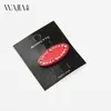 Nuevo Pasador de Acetato Wjia Estilo Retro Francés de Alta Gama con Borde de Pedrería Pinza para Flequillo Accesorio para el Cabello Pasador