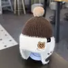 Viento dulce felpa lindo fruta protección de orejas para niños gorra forrada de polar gruesa para niños y niñas gorro de bebé al por mayor gorra transfronteriza