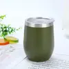 Taza Swig en stock de cáscara de huevo, acero inoxidable 304, copa de vino tinto, vientre grande, huevo, forma de U, taza de agua aislada