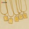 Collar de letra hueca de arena estilo INS europeo y americano de 18K para mujer, moda, acero de titanio, con incrustaciones de diamantes, colgante de 26 letras inglesas, joyería