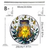 Novo Modelo Transfronteiriço: Borboletas Dançando na Frente de um Pote de Vaga-lumes, Ornamento de Jardim Pendurado em Acrílico 2D, Decoração de Feriado