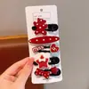 Franja de testa infantil não machuca o cabelo grampo de cabelo lateral de menina tiara vermelha de alto valor para bebê grampo de cabelo de menina