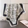 Bufanda Cuadrada Grande de Seda Artificial Moda Estilo Coreano Estampado Floral Retro Chal Versátil Profesional Bufanda Diagonal de Seda Pañuelo para la Cabeza para Mujer