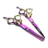 Tijeras de Peluquería Shenxingzhe Coloridas de Dragón de 6.0 pulgadas Tijeras para Cortar el Cabello Tijeras Planas Tijeras para Flequillo Tijeras Adelgazadoras