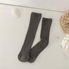 Meias de panturrilha infantis, meias empilhadas, meias de algodão penteado para meninas, meias retas de meia-calça, cor sólida, simples, sem salto, meias de bebê