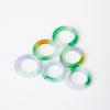 Anel de jade natural atacado jade birmanês flor flutuante anel de jade para homens e mulheres comércio exterior acessórios de joias