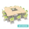 Escuela Infantil Educación Temprana Roble Tablero Multicapa Combinación Escritorio Niños Madera Maciza Forma Mesa y Sillas Conjunto Mesa Redonda Mesa Media Luna