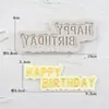 Molde de Silicona para Pastel Tamaño Grande Corona Tarjeta de Feliz Cumpleaños Happybirthday Letras Inglesas Postre